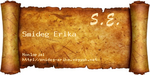 Smideg Erika névjegykártya